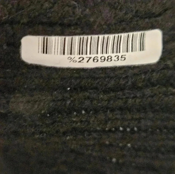 J Crew Chunky Tight Knit Sweater Long Sleeve Cowl Neck Black 100% Wool Large - Picture 6 of 7